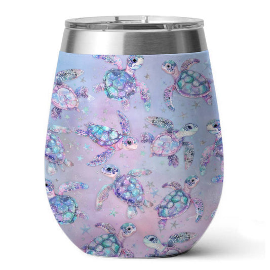 Shineful Wine Tumbler Magic Turtle