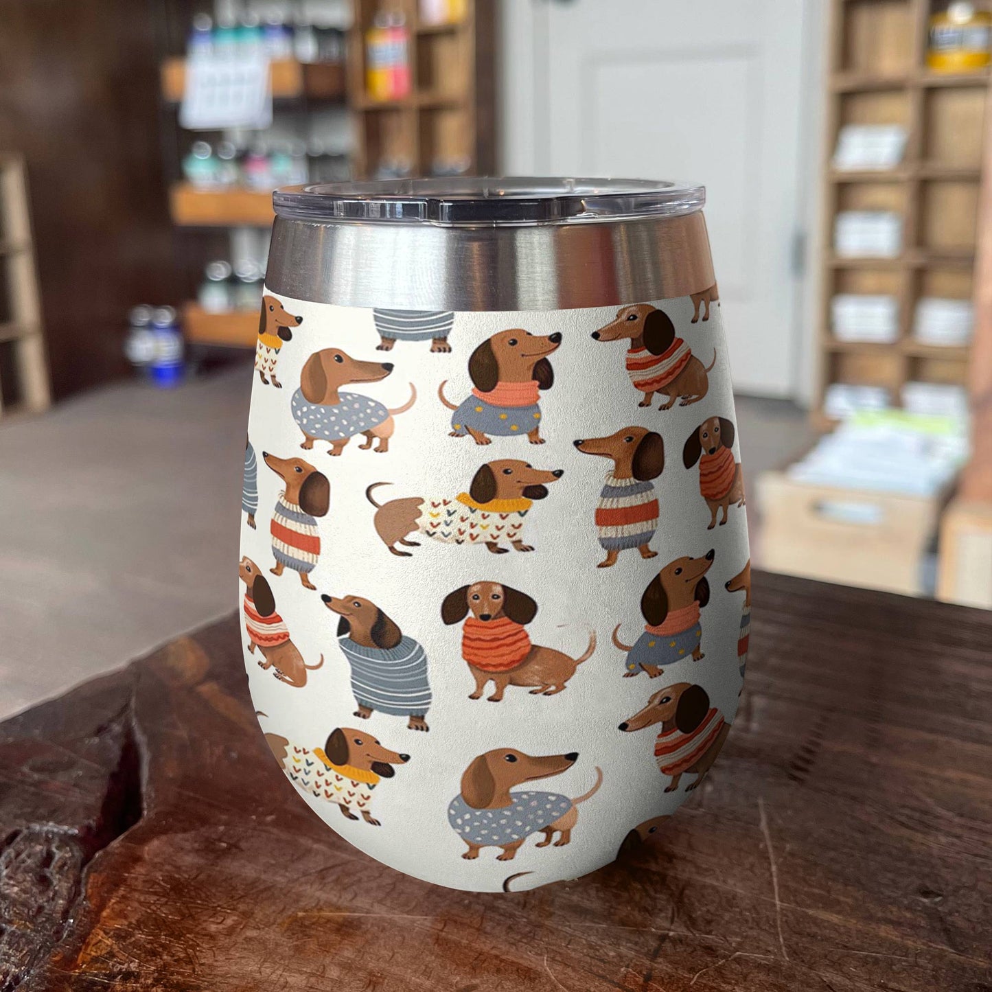 Dachshund 12 Oz Shineful™ Wine Tumbler Cuteness Overload Tl10 12Oz