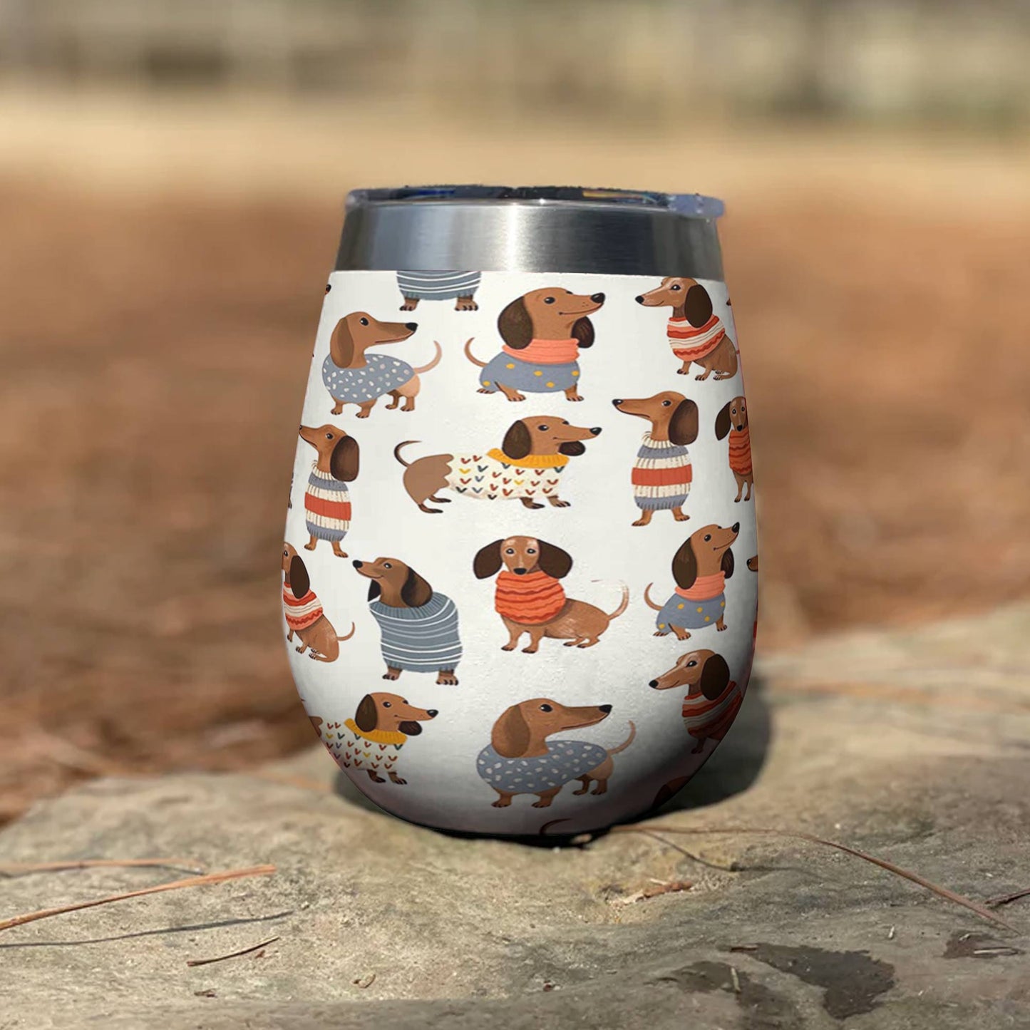 Dachshund 12 Oz Shineful™ Wine Tumbler Cuteness Overload Tl10 12Oz