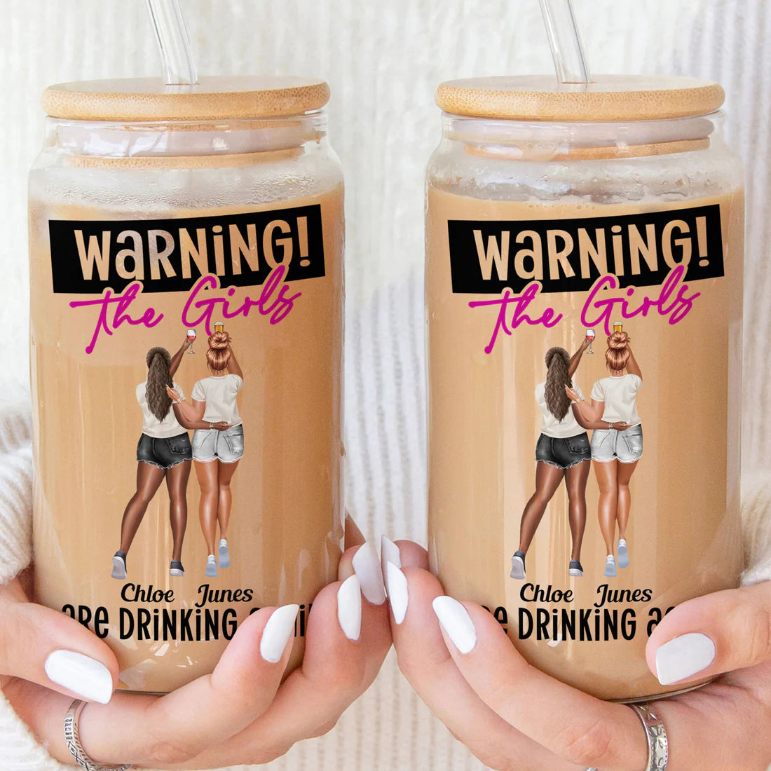 Shineful Warning The Girls Are Drinking Again Personalized Glass Cup