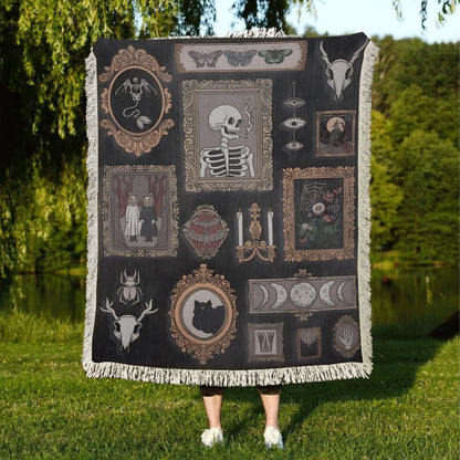 Shineful Woven Tapestry Throw Blanket Mystic Witchy Collage