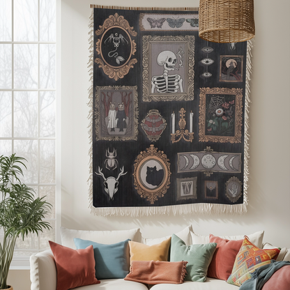 Shineful Woven Tapestry Throw Blanket Mystic Witchy Collage