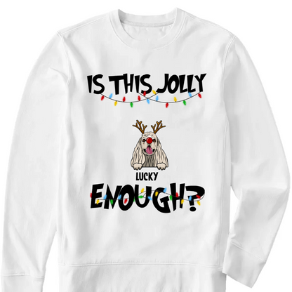 Shineful Is This Jolly Enough? Personalized Fleece Crewneck Sweatshirt