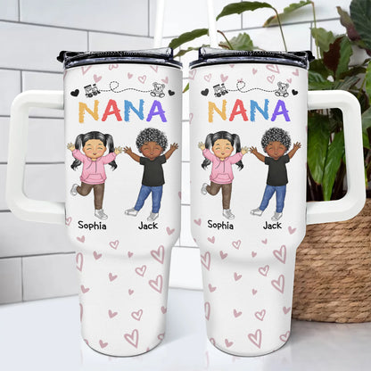 Gobelet brillant pour anniversaire, cadeau d'amour pour mère, père, grand-mère, grand-père - Nana Papa Mommy Daddy Personnalisé