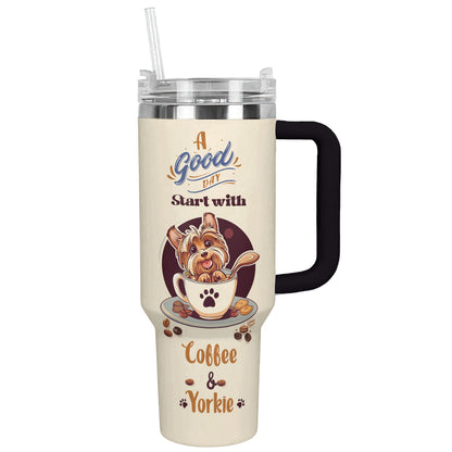 Shineful Tumbler Yorkie Coffee