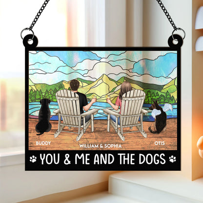 Shineful You And Me And The Dogs Personalized Hanging Suncatcher