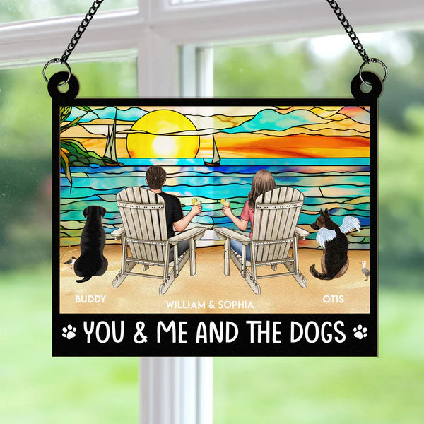 Shineful You And Me And The Dogs Personalized Hanging Suncatcher