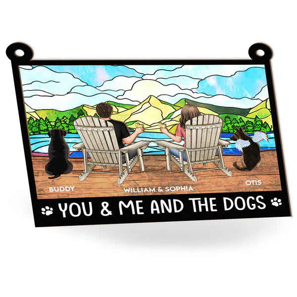 Shineful You And Me And The Dogs Personalized Hanging Suncatcher