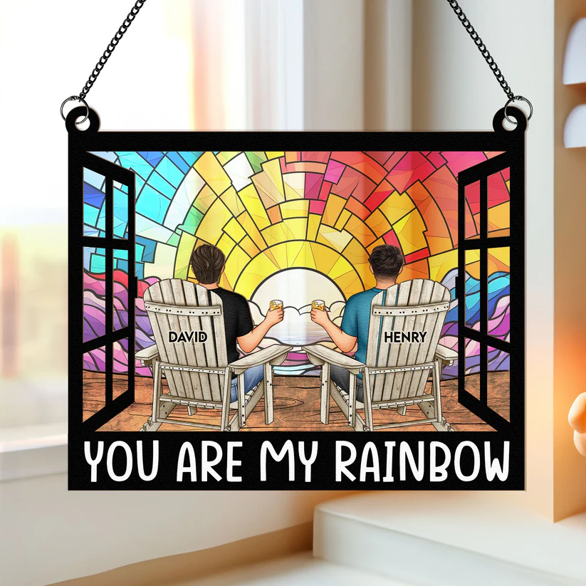 Shineful You Are My Rainbow - Personalized Window Hanging Suncatcher Ornament