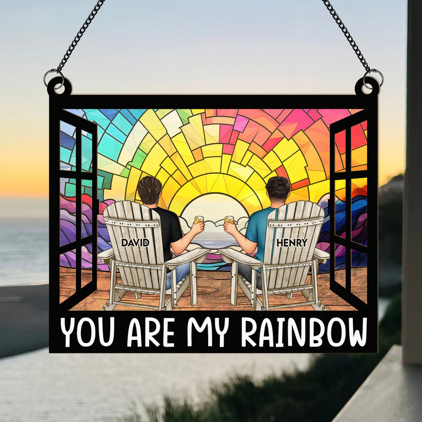 Shineful You Are My Rainbow - Personalized Window Hanging Suncatcher Ornament