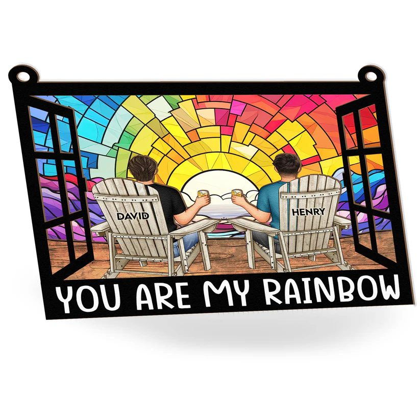 Shineful You Are My Rainbow - Personalized Window Hanging Suncatcher Ornament