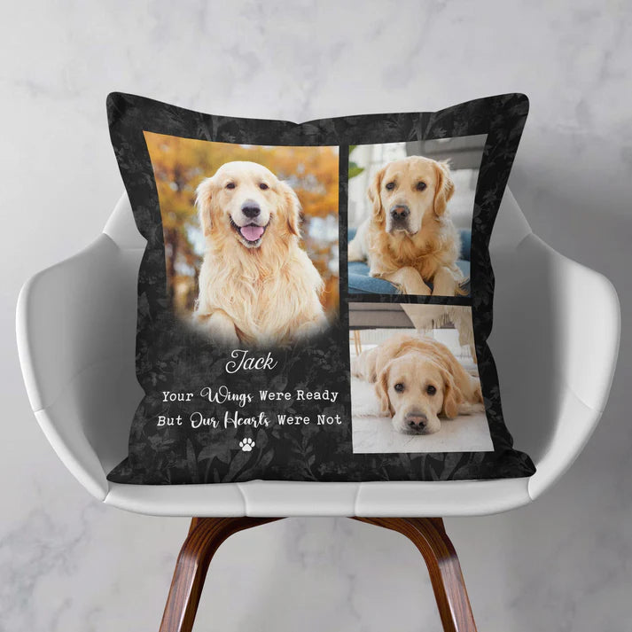 Shineful Pillow Your Wings Were Ready But Our Hearts Were Not Personalized Photo Pillow Insert Included