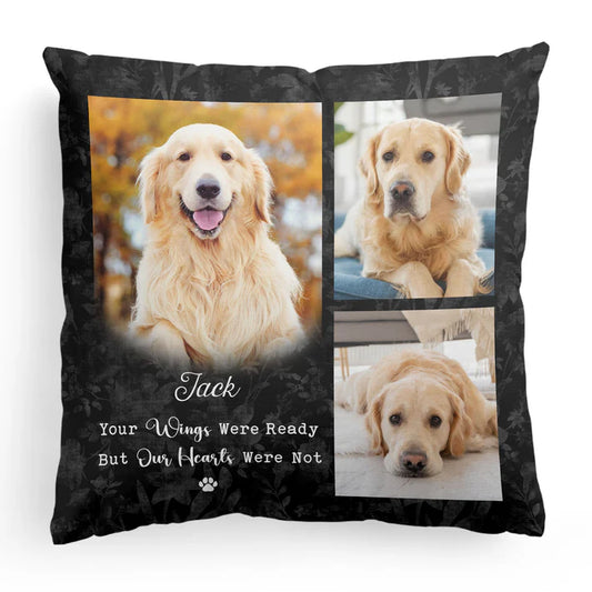 Coussin Shineful Vos ailes étaient prêtes mais nos cœurs ne l'étaient pas Coussin photo personnalisé inclus 