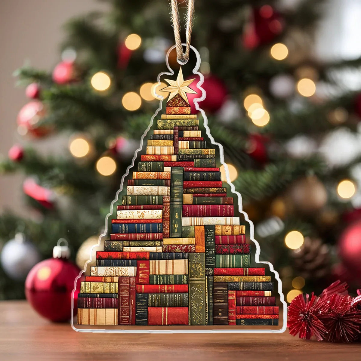 Shineful Acrylic Ornament Book Tree Holiday