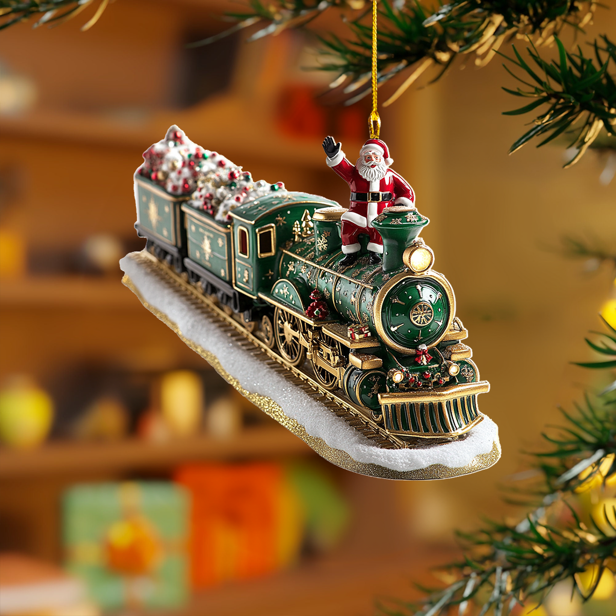 Shineful 2D Acrylic Ornament - Santa’s Jolly Train Journey