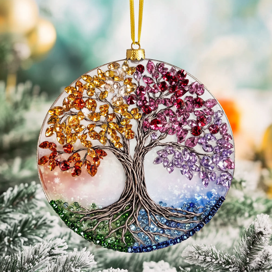 Shineful 2D Acrylic Ornament Four Season Tree Of Life