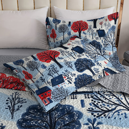 Shineful All Season Quilt 3-Piece Set - Winter Village