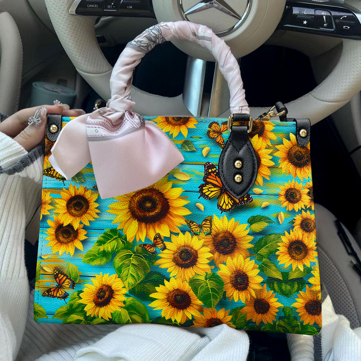 Sac en cuir brillant Sunshine Blossom