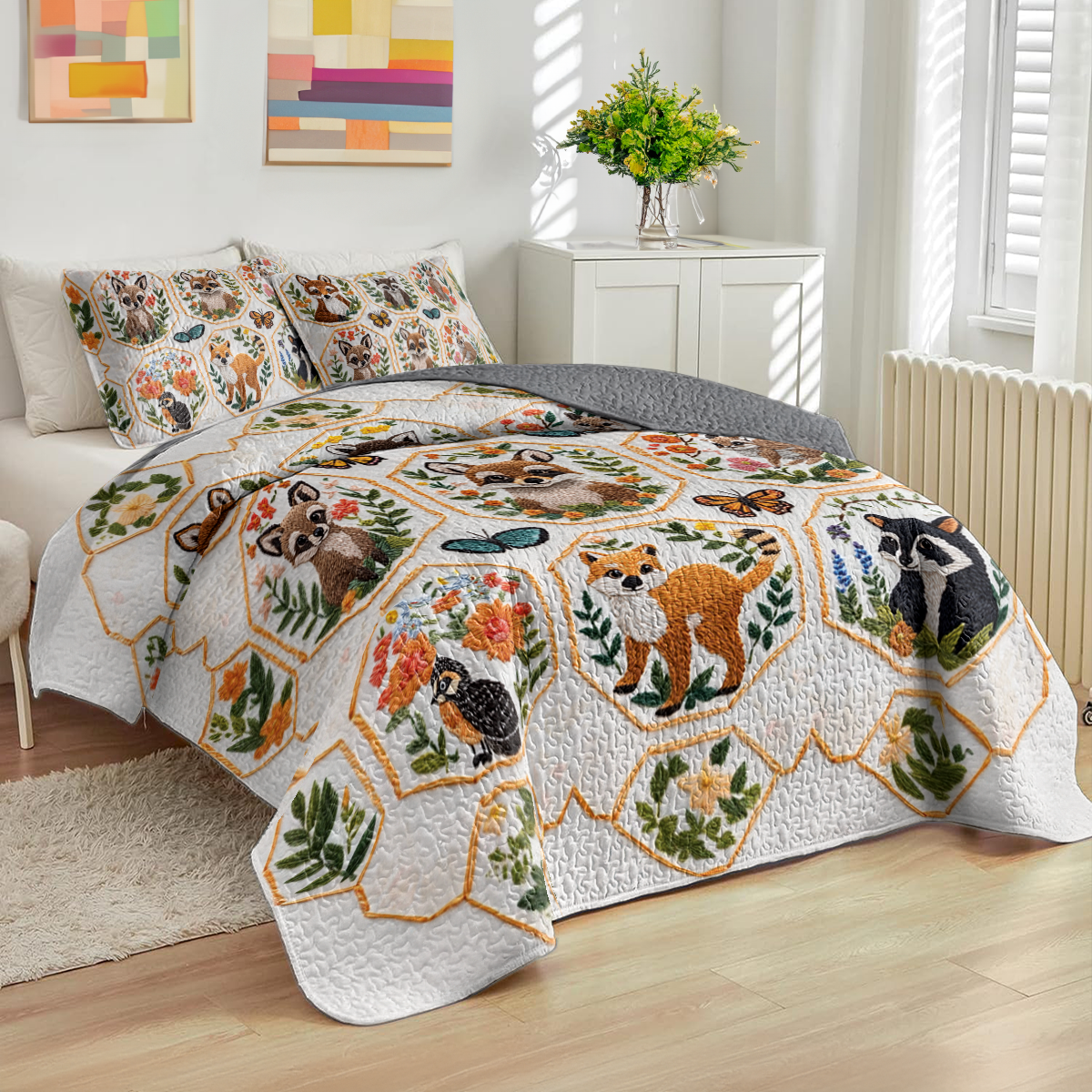 Shineful All Season Quilt 3-Piece Set Woodland Wonders