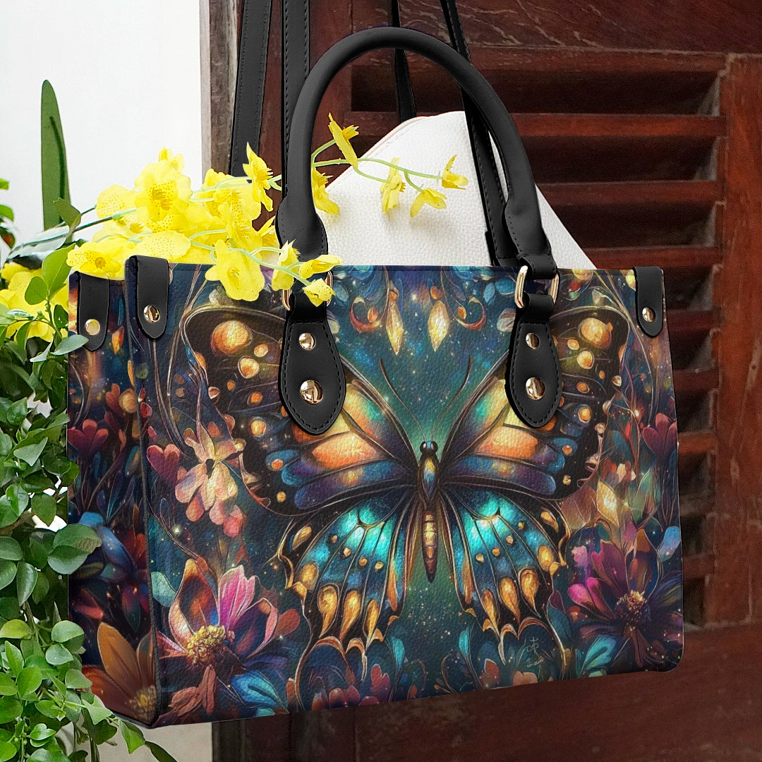 Shineful Leather Bag Butterfly Twilight Glow