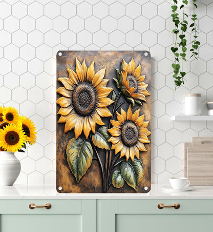 Shineful 2D Metal Sign Sunflowers Lovely