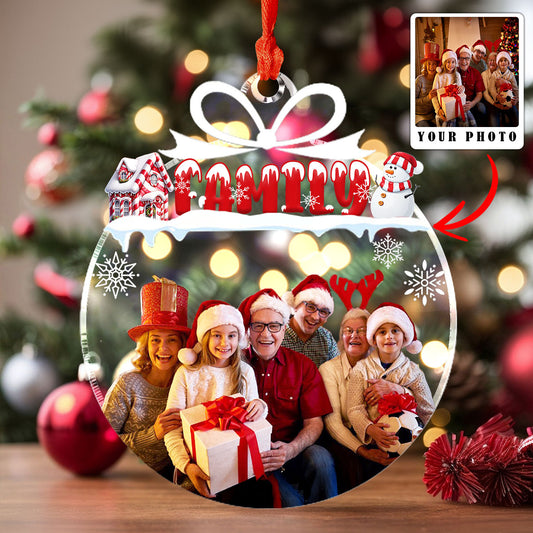 Shiny Acryl Ornament Custom Foto Pack Rabatt Frohe Weihnachten Charme 