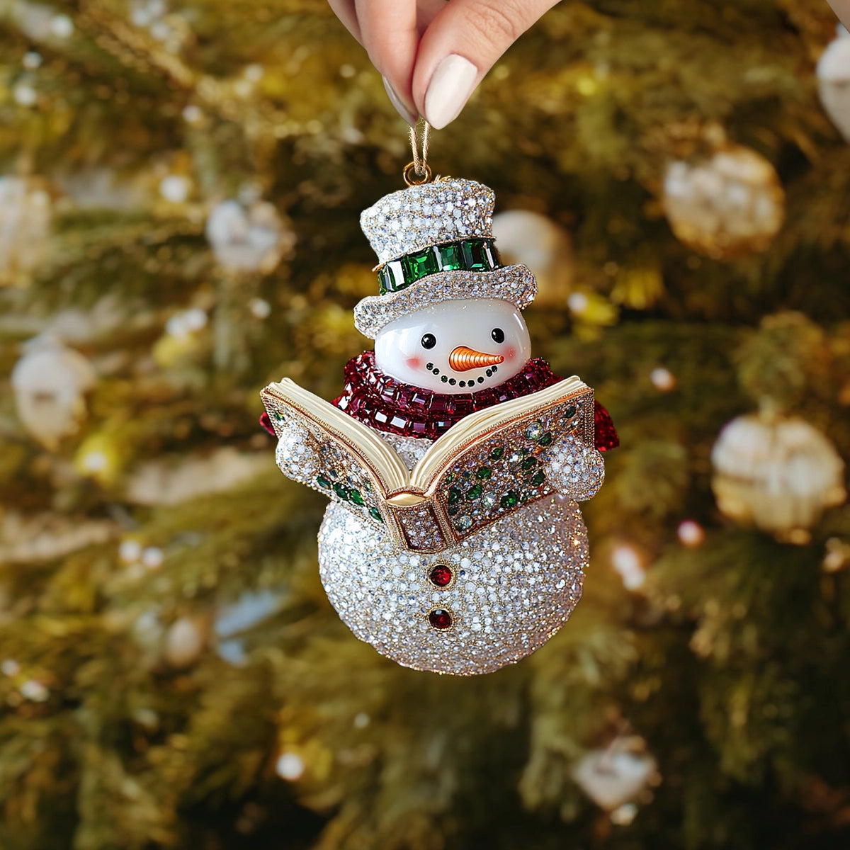 Shineful 2D Acrylic Ornament Sparkling Snowman Holiday