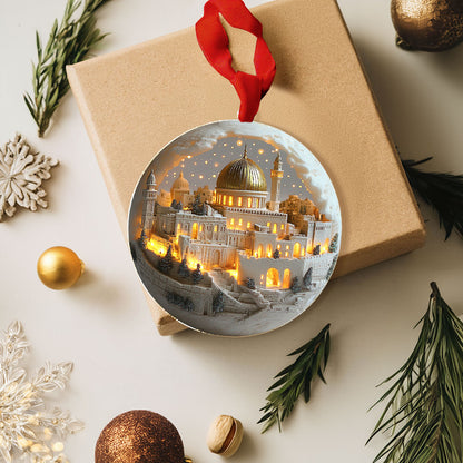 Shineful 2D Acrylic Ornament - Jerusalem’s Golden Glow