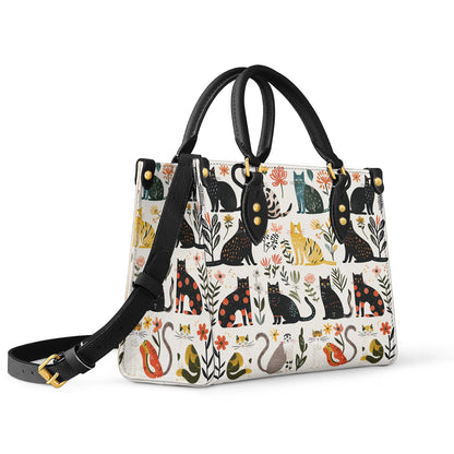 Shineful Leather Bag Botanical Cat Bliss