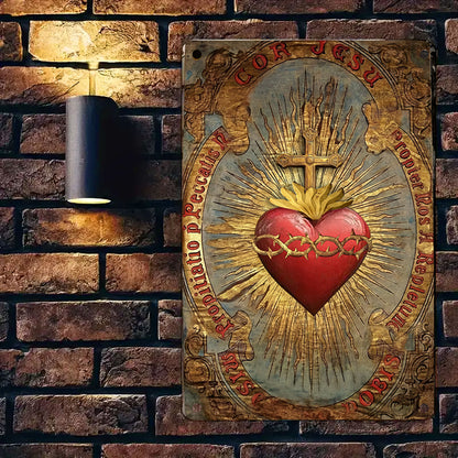 Shineful 2D Metal Sign Sacred Heart