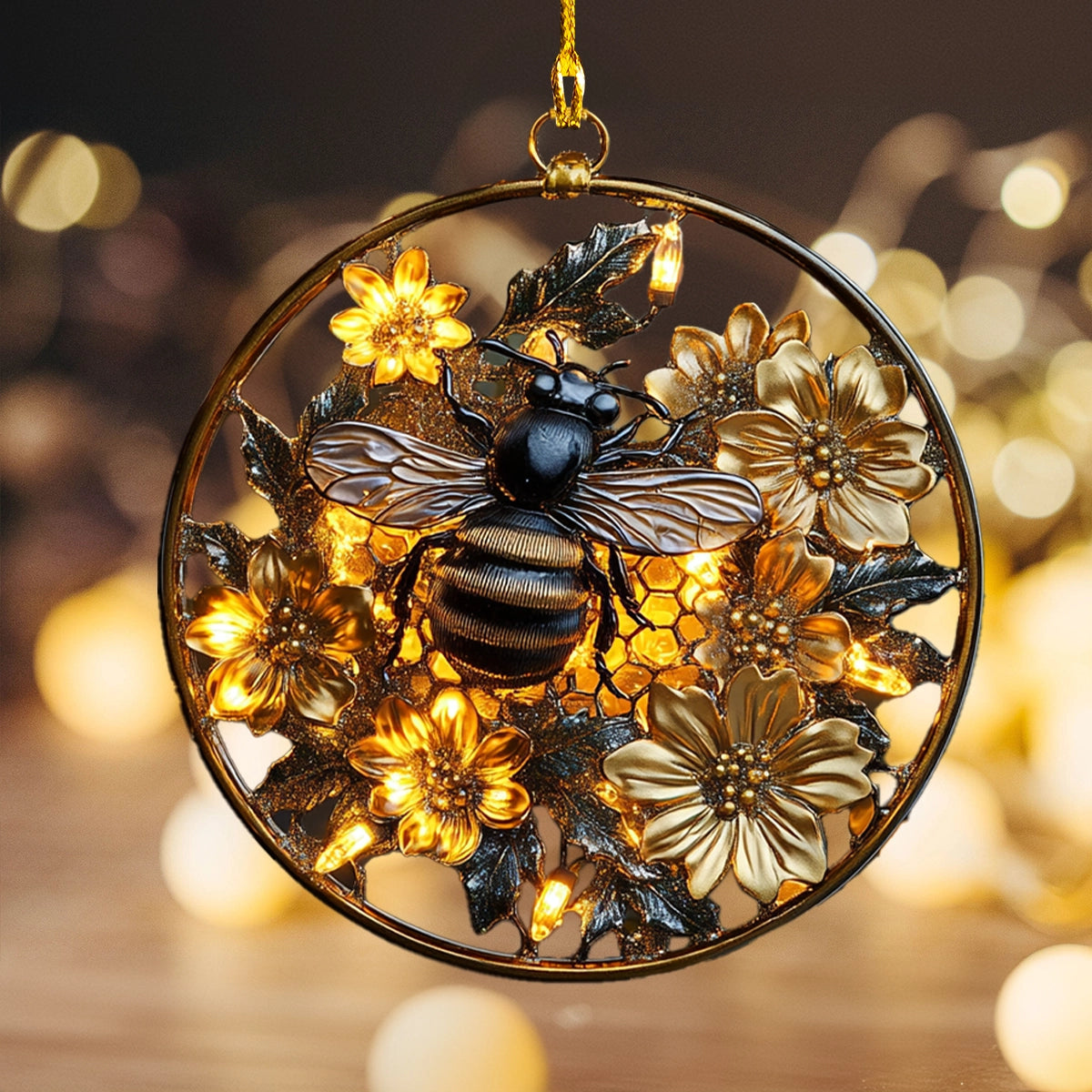 Shineful 2D Acrylic Ornament Nature's Glow Bee