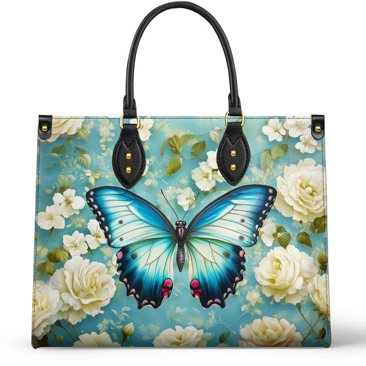 Shineful Leather Bag Frosty Winter Butterfly