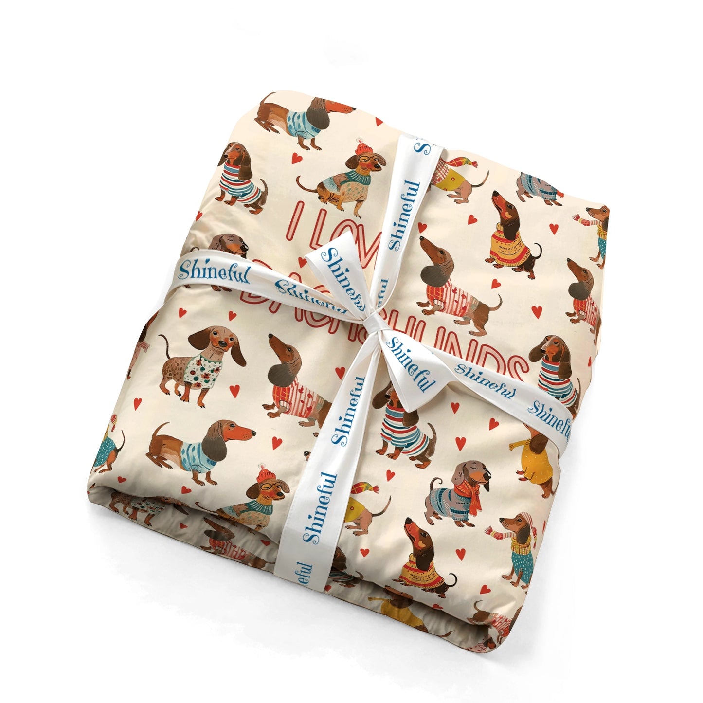 Shineful Fitted Sheet - Dachshund Lovely Delight