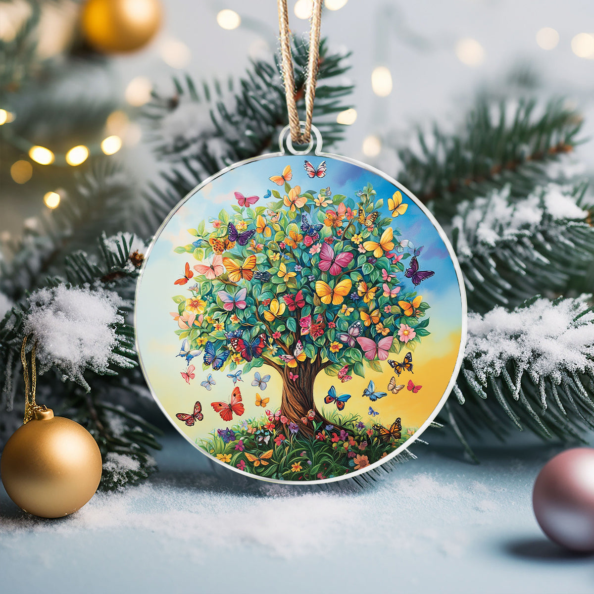 Shineful 2D Acrylic Ornament - Butterfly Tree of Life