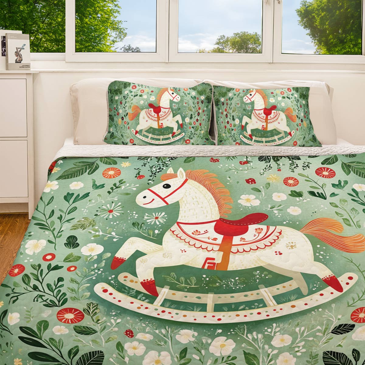 Shineful All Season Quilt 3-Piece Set Rocking Horse Dreams