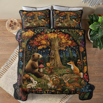 Shineful All Season Quilt 3-Piece Set Animal Gathering