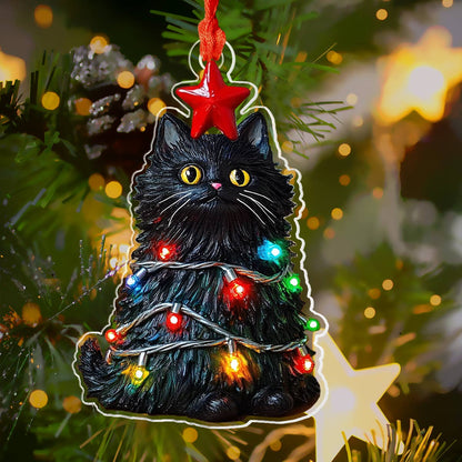 Shineful 2D Acrylic Ornament Feline Christmas