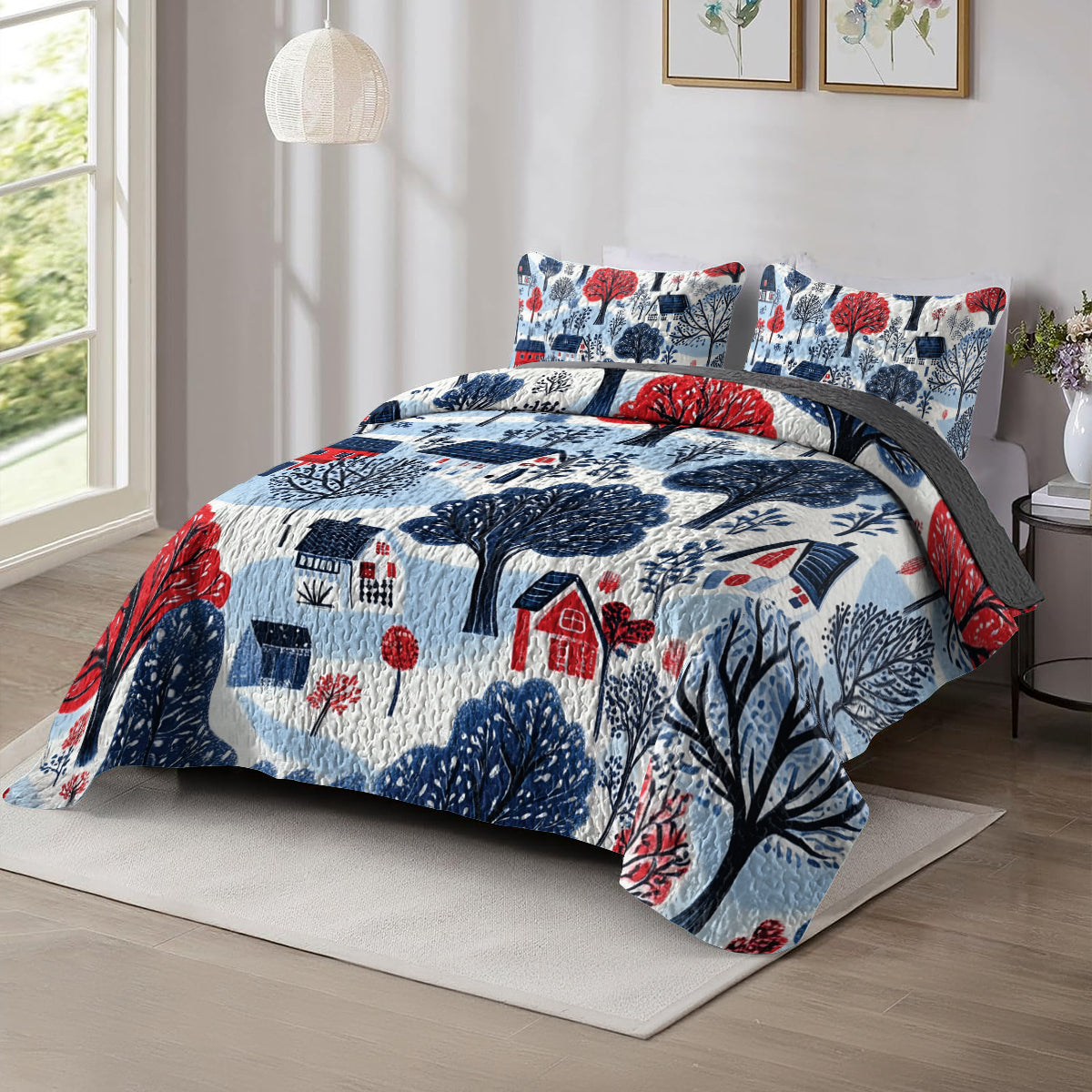 Shineful All Season Quilt 3-Piece Set - Winter Village