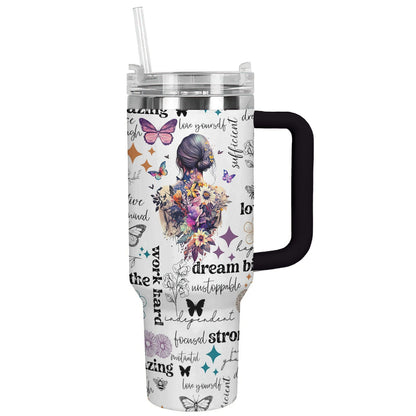 Affirmation quotidienne du papillon Shineful Tumbler