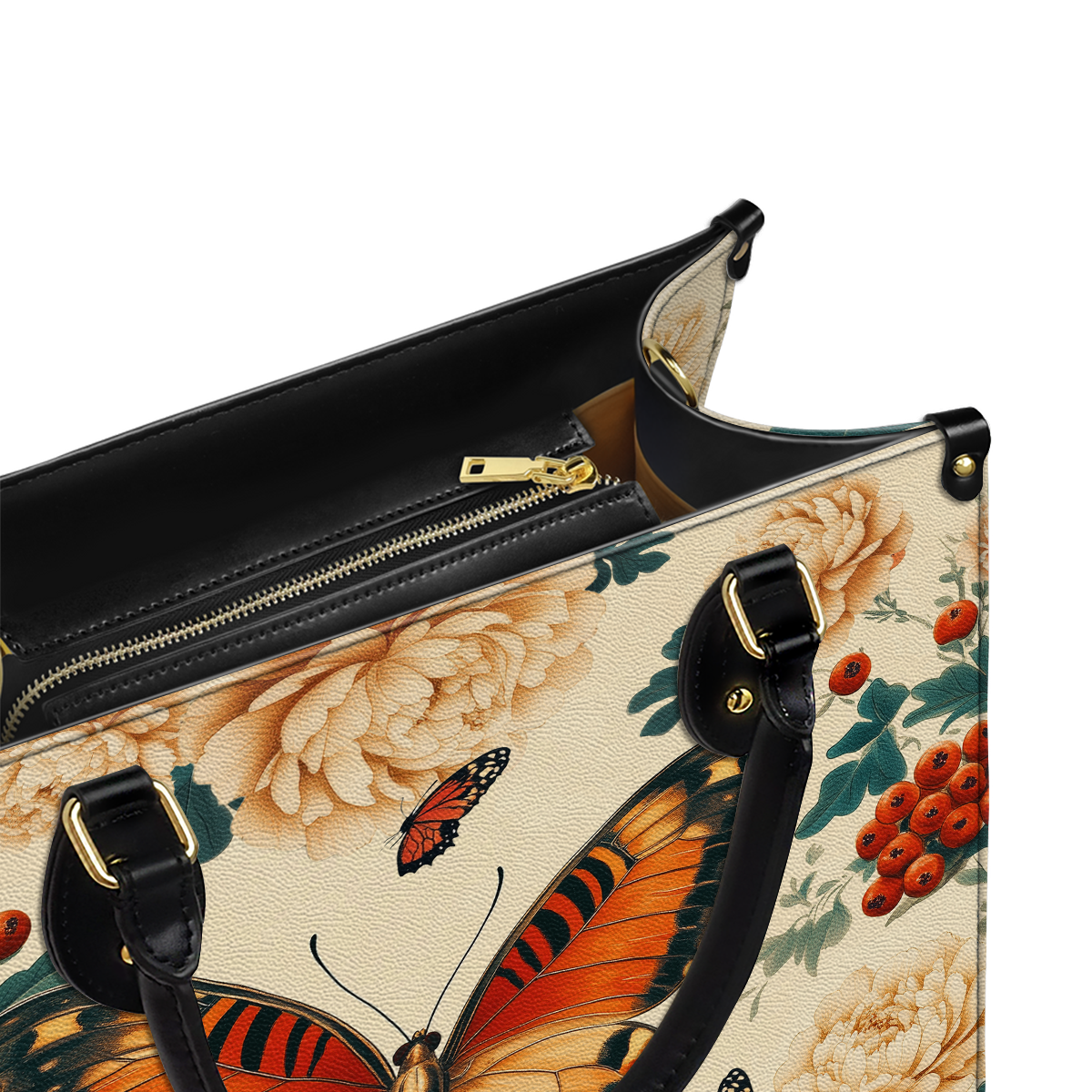 Shineful Leather Bag Enchanted Autumn Butterfly