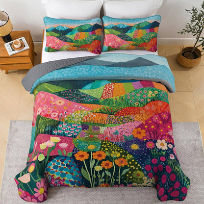 Shineful All Season Quilt 3-Piece Set Vibrant Hills