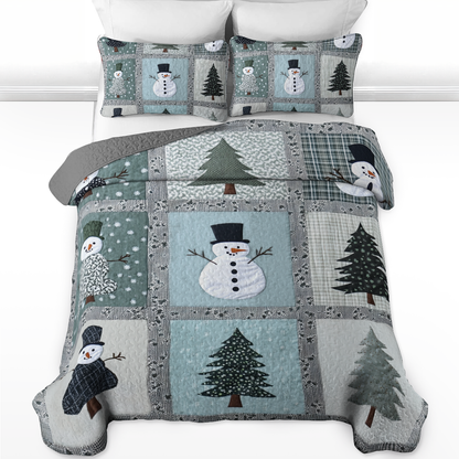 Shineful All Season Quilt 3-Piece Set - Frosty Winter Wonderland