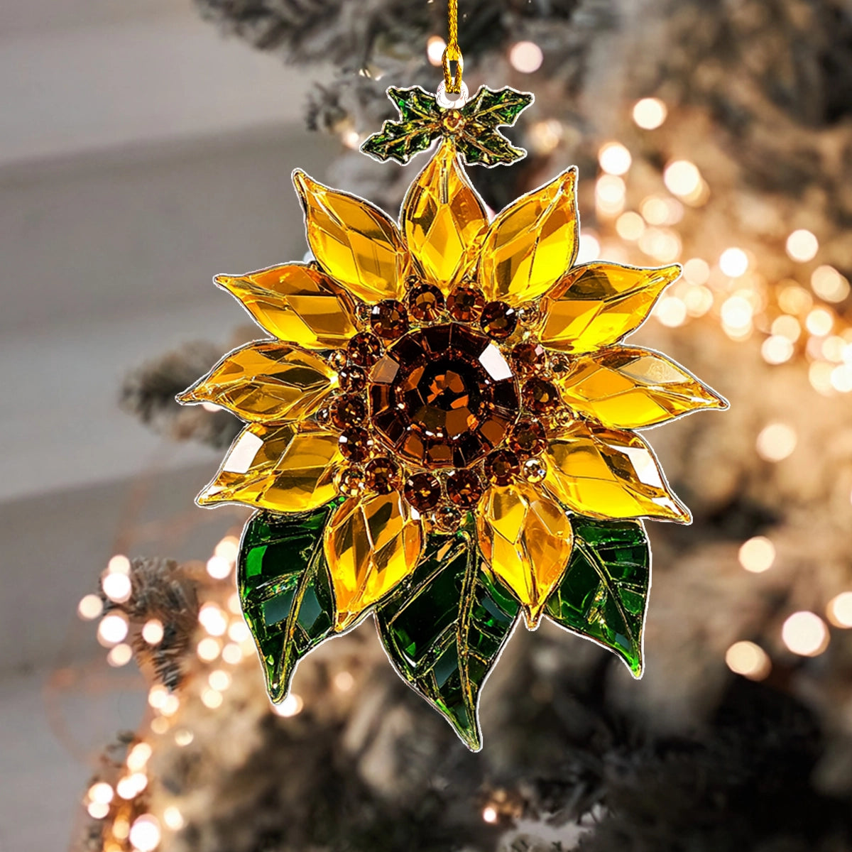 Shineful 2D Acrylic Ornament Sunflower Sunny Side Up