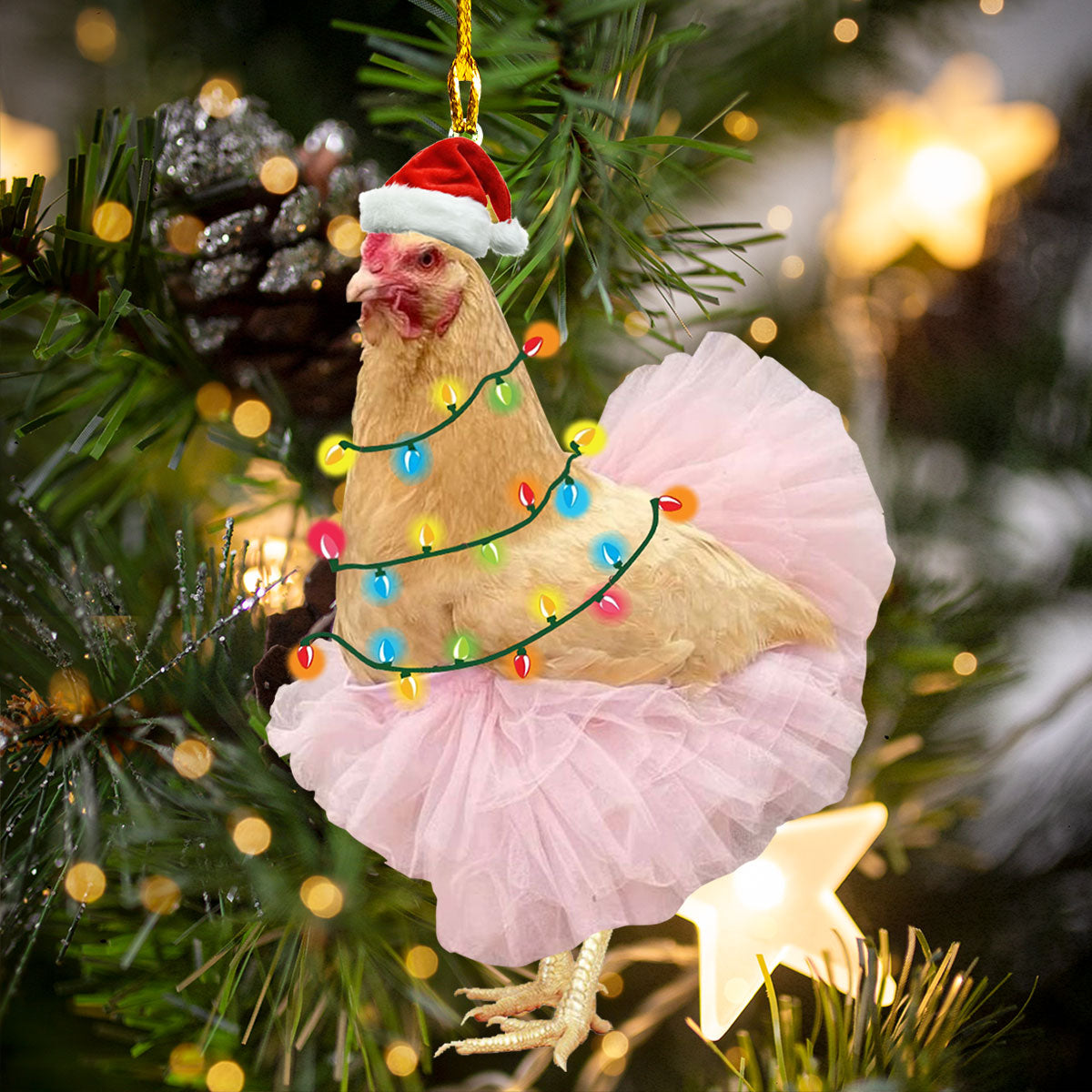 Shineful 2D Acrylic Ornament - Ballet Cluckmas Cheer