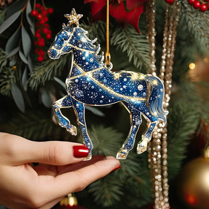 Shineful 2D Acrylic Ornament Shimmering Unicorn Christmas