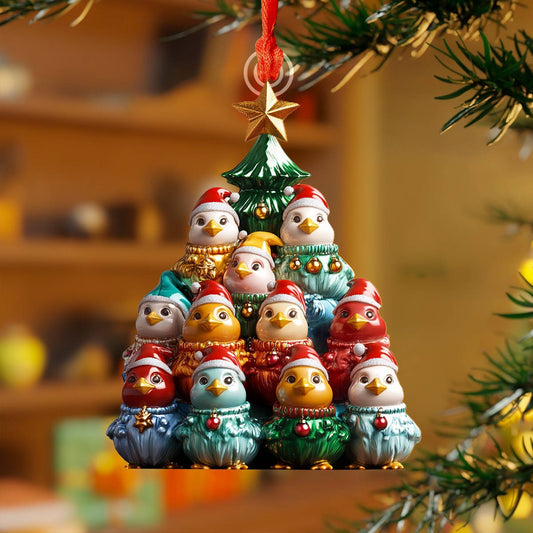 Shineful 2D Acrylic Ornament Merry Chickmas