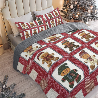 Shineful All Season Quilt 3-Piece Set Gingerbread Dreams