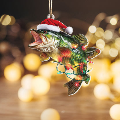 Shineful 2D Acrylic Ornament Christmas Fishing