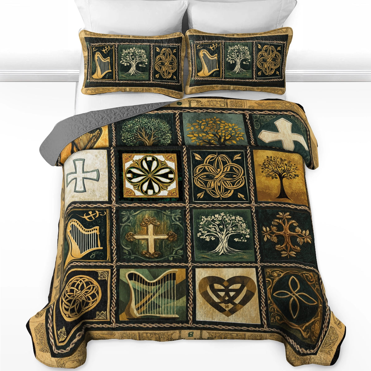 Shineful All Season Quilt 3-teiliges Set Celtic Irish Heritage