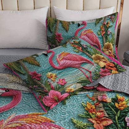 Shineful All Season Quilt 3-Piece Set Tropical Escape